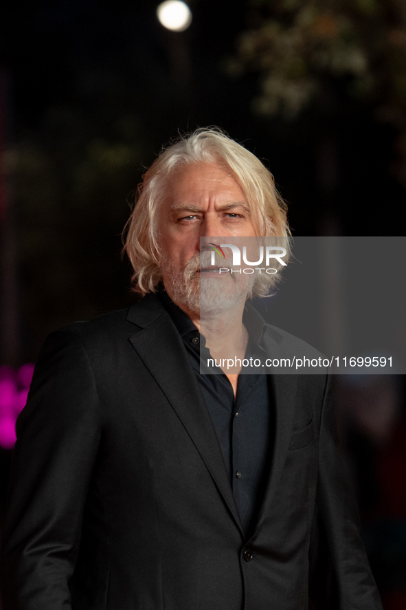 Tommaso Ragno attends the ''L'Isola Degli Idealisti'' red carpet during the 19th Rome Film Festival at Auditorium Parco Della Musica in Rome...