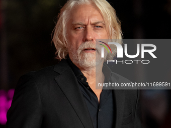 Tommaso Ragno attends the ''L'Isola Degli Idealisti'' red carpet during the 19th Rome Film Festival at Auditorium Parco Della Musica in Rome...