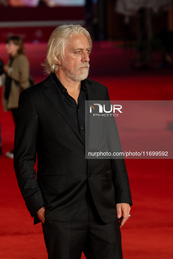 Tommaso Ragno attends the ''L'Isola Degli Idealisti'' red carpet during the 19th Rome Film Festival at Auditorium Parco Della Musica in Rome...