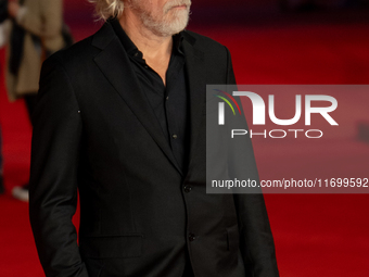 Tommaso Ragno attends the ''L'Isola Degli Idealisti'' red carpet during the 19th Rome Film Festival at Auditorium Parco Della Musica in Rome...