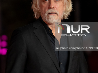 Tommaso Ragno attends the ''L'Isola Degli Idealisti'' red carpet during the 19th Rome Film Festival at Auditorium Parco Della Musica in Rome...