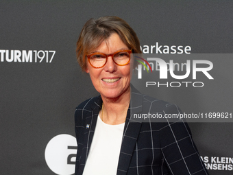 Bettina Boettinger, the TV presenter, is seen on the red carpet of Film Palast in Cologne, Germany, on October 23, 2024, during the Cologne...