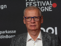 Guenther Jauch, a German TV presenter, is seen on the red carpet of the photocall for ''Total Normal - Hape Kerkeling'' at Film Palast in Co...