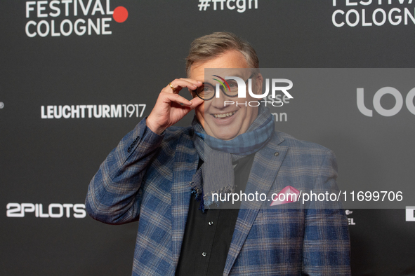 Hape Kerkeling, a German actor and writer, is seen on the red carpet of the photocall for ''Total Normal - Hape Kerkeling'' at Film Palast i...