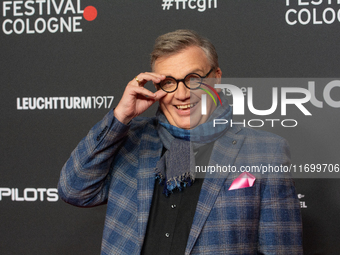 Hape Kerkeling, a German actor and writer, is seen on the red carpet of the photocall for ''Total Normal - Hape Kerkeling'' at Film Palast i...