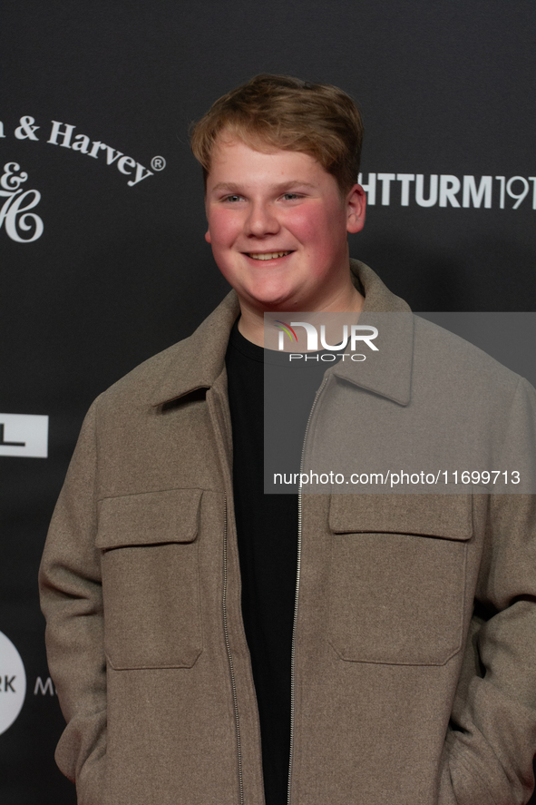 Julius Weckauf, a German actor, appears on the red carpet for the photocall of ''Total Normal - Hape Kerkeling'' at Film Palast in Cologne,...