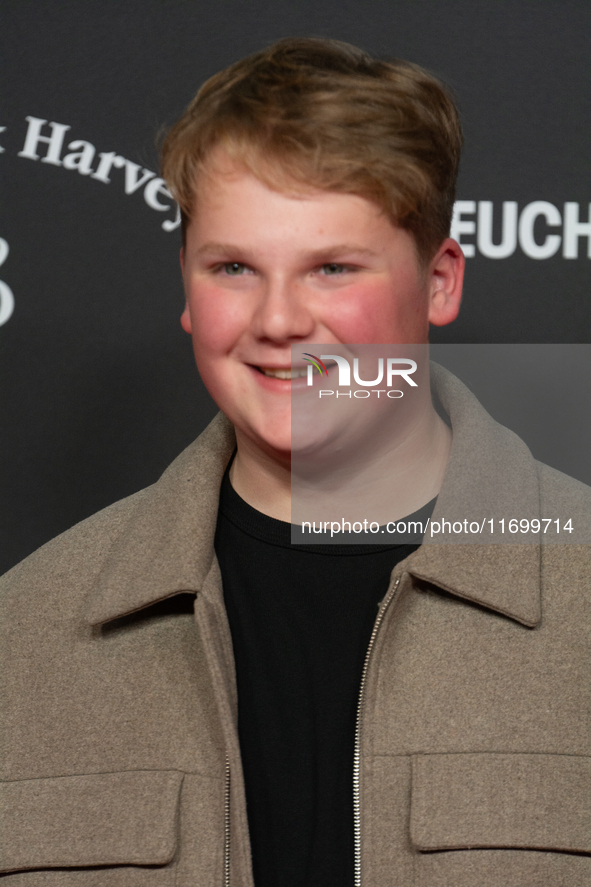 Julius Weckauf, a German actor, appears on the red carpet for the photocall of ''Total Normal - Hape Kerkeling'' at Film Palast in Cologne,...