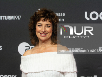 Isabel Varell, a German actress, is seen on the red carpet of the photocall for ''Total Normal - Hape Kerkeling'' at Film Palast in Cologne,...