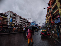 Clouds cover the sky due to Cyclone Dana in Kolkata, India, on October 24, 2024. (