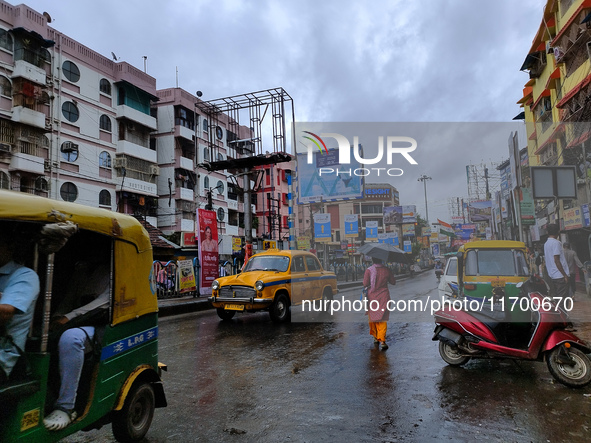 Clouds cover the sky due to Cyclone Dana in Kolkata, India, on October 24, 2024. 