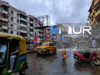 Clouds cover the sky due to Cyclone Dana in Kolkata, India, on October 24, 2024. (