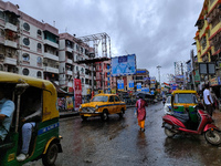 Clouds cover the sky due to Cyclone Dana in Kolkata, India, on October 24, 2024. (