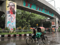 Rain starts in the capital Dhaka, Bangladesh, on October 24, 2024, due to the effect of cyclone 'Dana'. (