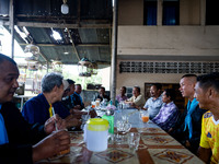 Community members meet with the army to check on the situation in their village near Pattani. Special Forces, the Black Army, and Volunteer...