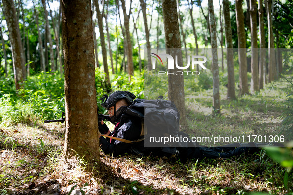 Snipers patrol the jungle in Pattani. Special Forces, the Black Army, and Volunteer Force Operations in Thailand's Deep South perform intell...