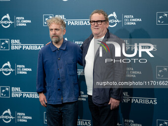 Christopher Andrews and Colm Meaney attend the ''Bring Them Down'' photocall during the 19th Rome Film Festival at Auditorium Parco Della Mu...