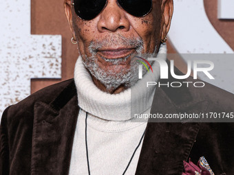 Morgan Freeman arrives at the Los Angeles Premiere Of Paramount+'s Original Series 'Lioness' Season 2 held at the Academy of Motion Picture...