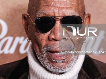 Morgan Freeman arrives at the Los Angeles Premiere Of Paramount+'s Original Series 'Lioness' Season 2 held at the Academy of Motion Picture...