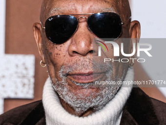 Morgan Freeman arrives at the Los Angeles Premiere Of Paramount+'s Original Series 'Lioness' Season 2 held at the Academy of Motion Picture...