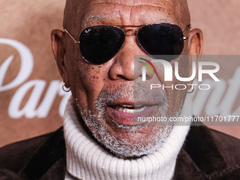 Morgan Freeman arrives at the Los Angeles Premiere Of Paramount+'s Original Series 'Lioness' Season 2 held at the Academy of Motion Picture...