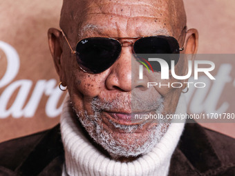 Morgan Freeman arrives at the Los Angeles Premiere Of Paramount+'s Original Series 'Lioness' Season 2 held at the Academy of Motion Picture...