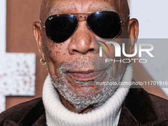 Morgan Freeman arrives at the Los Angeles Premiere Of Paramount+'s Original Series 'Lioness' Season 2 held at the Academy of Motion Picture...