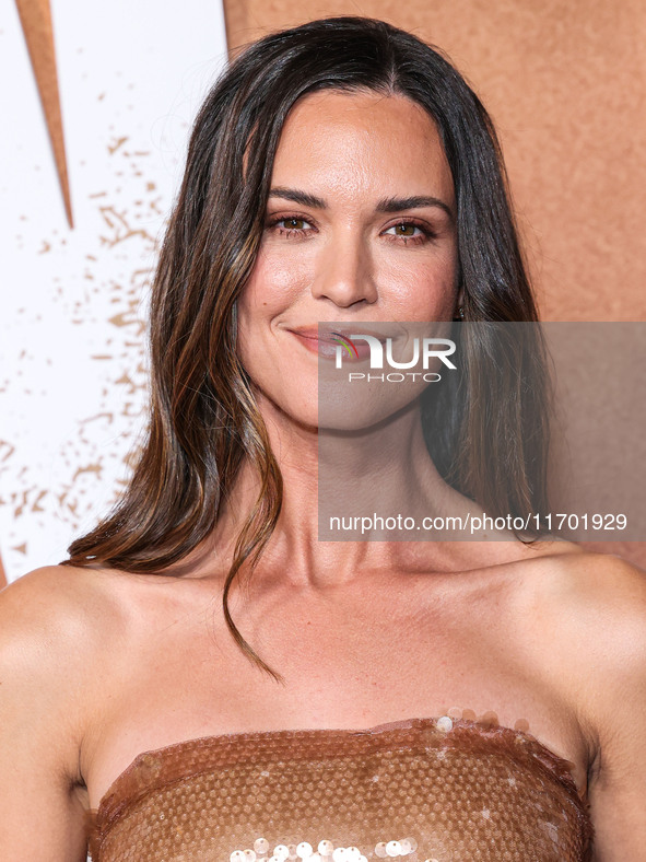 Odette Annable arrives at the Los Angeles Premiere Of Paramount+'s Original Series 'Lioness' Season 2 held at the Academy of Motion Picture...