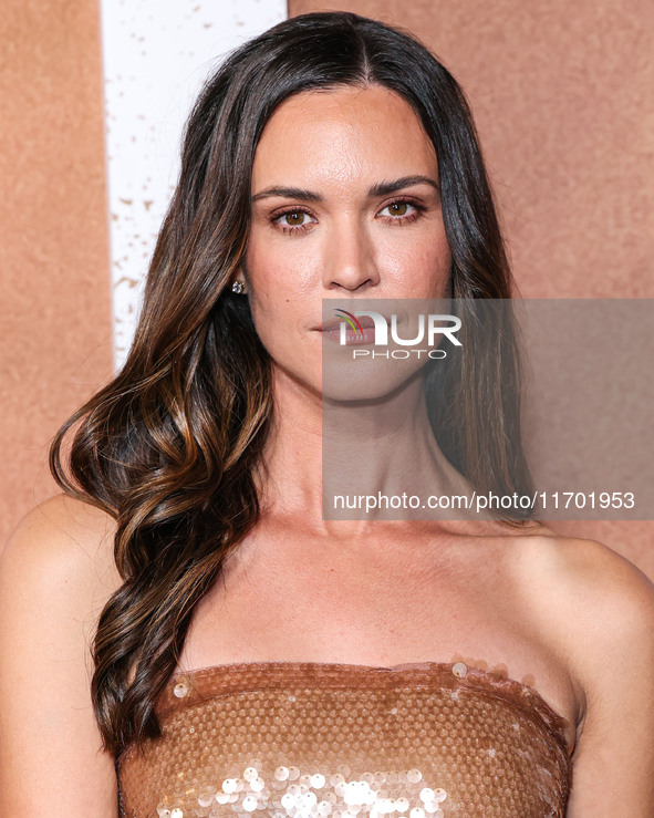 Odette Annable arrives at the Los Angeles Premiere Of Paramount+'s Original Series 'Lioness' Season 2 held at the Academy of Motion Picture...