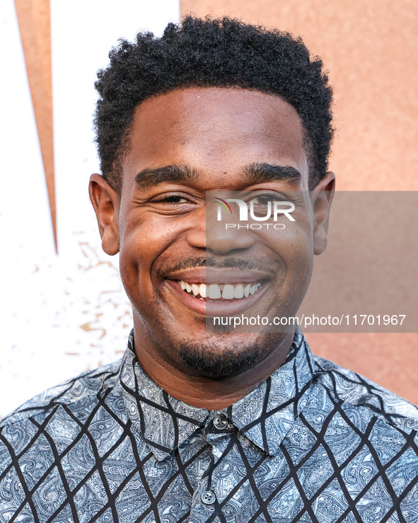 Dexter Darden arrives at the Los Angeles Premiere Of Paramount+'s Original Series 'Lioness' Season 2 held at the Academy of Motion Picture A...