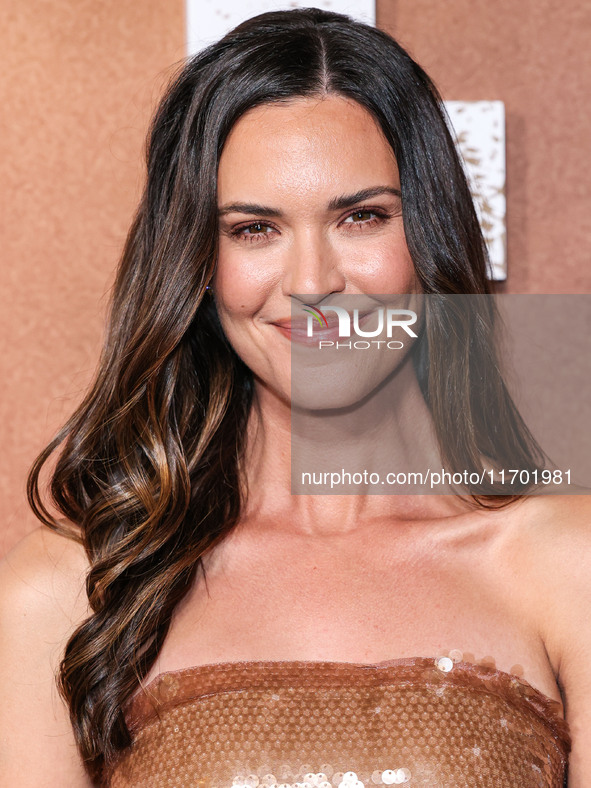 Odette Annable arrives at the Los Angeles Premiere Of Paramount+'s Original Series 'Lioness' Season 2 held at the Academy of Motion Picture...