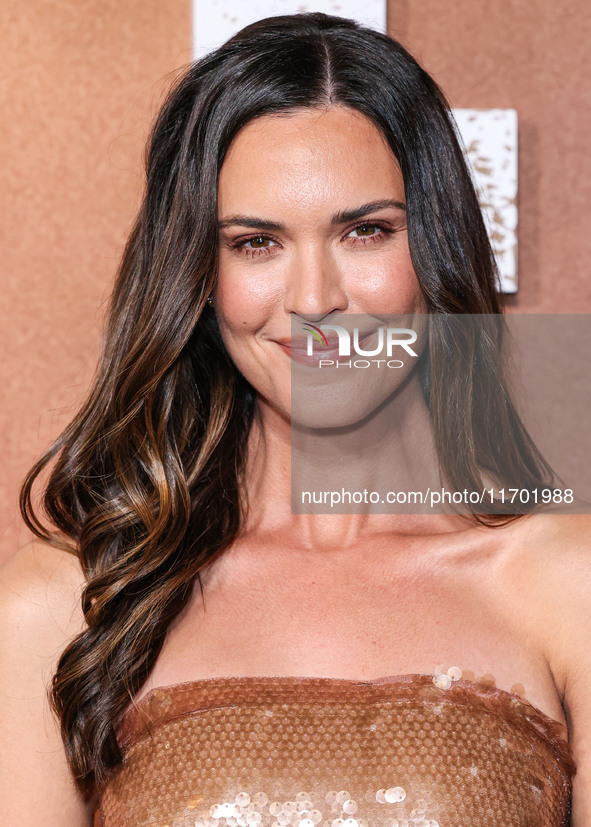 Odette Annable arrives at the Los Angeles Premiere Of Paramount+'s Original Series 'Lioness' Season 2 held at the Academy of Motion Picture...