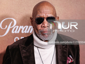 Morgan Freeman arrives at the Los Angeles Premiere Of Paramount+'s Original Series 'Lioness' Season 2 held at the Academy of Motion Picture...