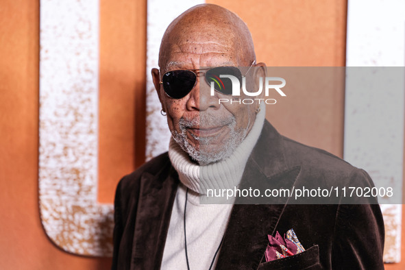 Morgan Freeman arrives at the Los Angeles Premiere Of Paramount+'s Original Series 'Lioness' Season 2 held at the Academy of Motion Picture...