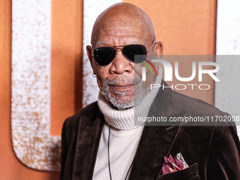 Morgan Freeman arrives at the Los Angeles Premiere Of Paramount+'s Original Series 'Lioness' Season 2 held at the Academy of Motion Picture...