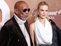 Morgan Freeman and Nicole Kidman arrive at the Los Angeles Premiere Of Paramount+'s Original Series 'Lioness' Season 2 held at the Academy o...