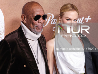 Morgan Freeman and Nicole Kidman arrive at the Los Angeles Premiere Of Paramount+'s Original Series 'Lioness' Season 2 held at the Academy o...