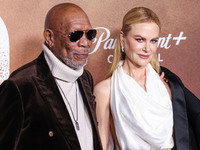 Morgan Freeman and Nicole Kidman arrive at the Los Angeles Premiere Of Paramount+'s Original Series 'Lioness' Season 2 held at the Academy o...