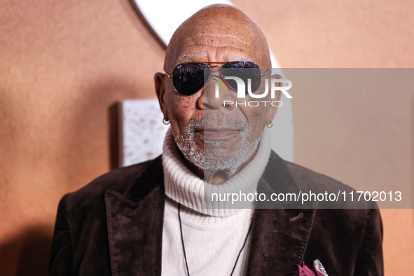 Morgan Freeman arrives at the Los Angeles Premiere Of Paramount+'s Original Series 'Lioness' Season 2 held at the Academy of Motion Picture...