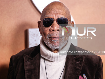 Morgan Freeman arrives at the Los Angeles Premiere Of Paramount+'s Original Series 'Lioness' Season 2 held at the Academy of Motion Picture...