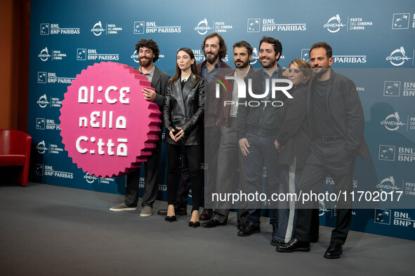 Eduardo Scarpetta, Matilda De Angelis, Pierluigi Pasino, Gianmarco Saurino, Matteo Rovere, Letizia Lamartire, and Pippo Mezzapesa attend the...