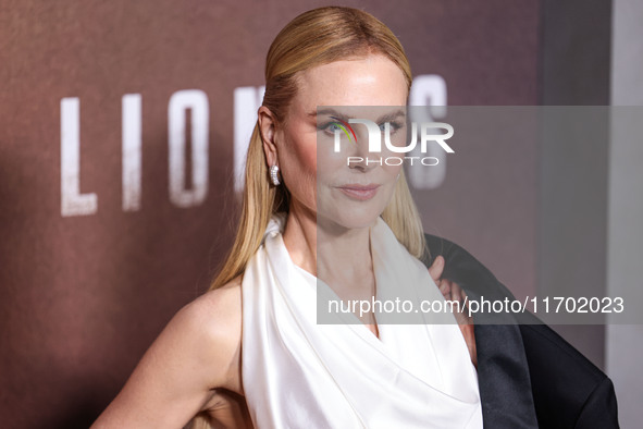 Nicole Kidman wearing Bottega Veneta SS25 RTW arrives at the Los Angeles Premiere Of Paramount+'s Original Series 'Lioness' Season 2 held at...