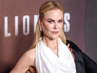 Nicole Kidman wearing Bottega Veneta SS25 RTW arrives at the Los Angeles Premiere Of Paramount+'s Original Series 'Lioness' Season 2 held at...