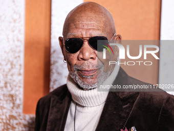 Morgan Freeman arrives at the Los Angeles Premiere Of Paramount+'s Original Series 'Lioness' Season 2 held at the Academy of Motion Picture...