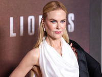 Nicole Kidman wearing Bottega Veneta SS25 RTW arrives at the Los Angeles Premiere Of Paramount+'s Original Series 'Lioness' Season 2 held at...