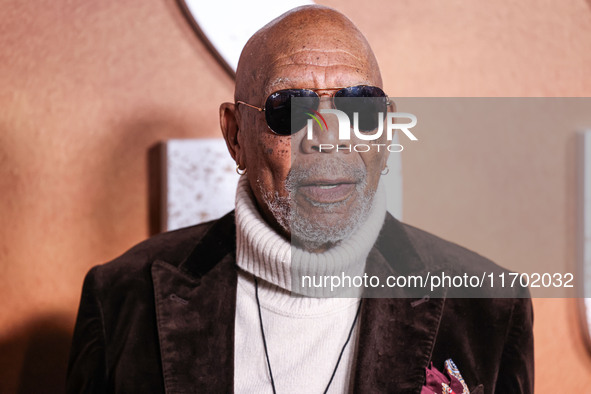 Morgan Freeman arrives at the Los Angeles Premiere Of Paramount+'s Original Series 'Lioness' Season 2 held at the Academy of Motion Picture...