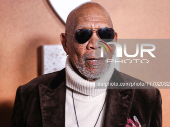 Morgan Freeman arrives at the Los Angeles Premiere Of Paramount+'s Original Series 'Lioness' Season 2 held at the Academy of Motion Picture...