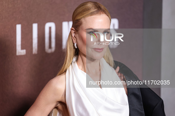 Nicole Kidman wearing Bottega Veneta SS25 RTW arrives at the Los Angeles Premiere Of Paramount+'s Original Series 'Lioness' Season 2 held at...