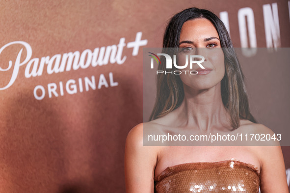 Odette Annable arrives at the Los Angeles Premiere Of Paramount+'s Original Series 'Lioness' Season 2 held at the Academy of Motion Picture...