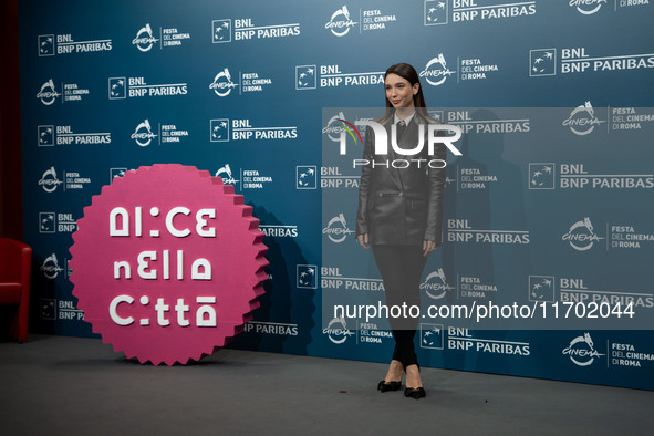 Matilda De Angelis attends the ''La legge di Lidia Poet - Seconda Stagione'' photocall during the 22nd Alice Nella Citta at Auditorium Parco...