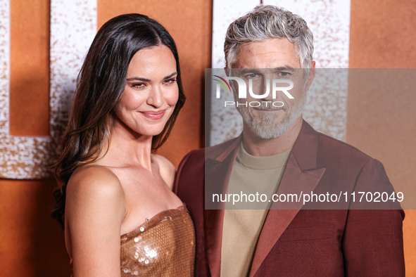 Odette Annable and husband Dave Annable arrive at the Los Angeles Premiere Of Paramount+'s Original Series 'Lioness' Season 2 held at the Ac...